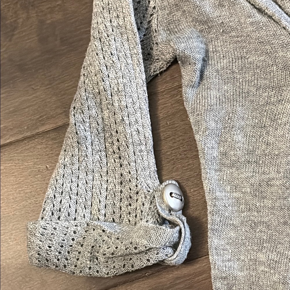 Rue21 Heather Gray Knit Cardigan, size small, lightweight drape style - Picture 6 of 10